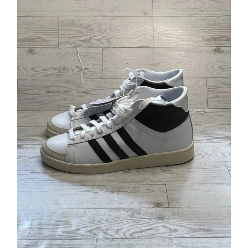Adidas Jabbar Hi JI3445 Mens 8 White Black NWT Leather Retro  Basketball Sneaker